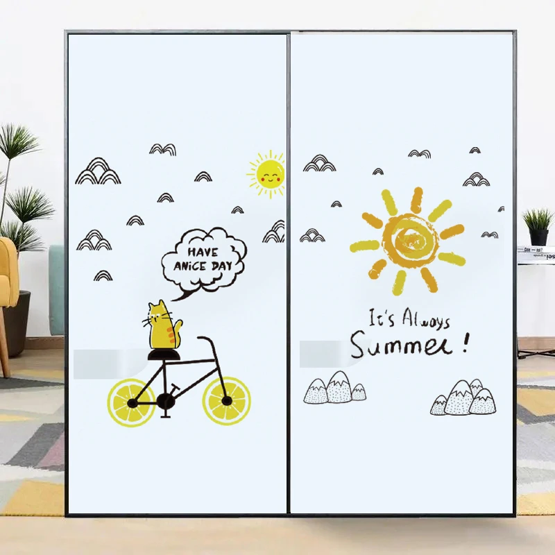 浴室窗户贴纸防走光玻璃窗防窥膜卫生间厕所门透光不透明磨砂贴膜