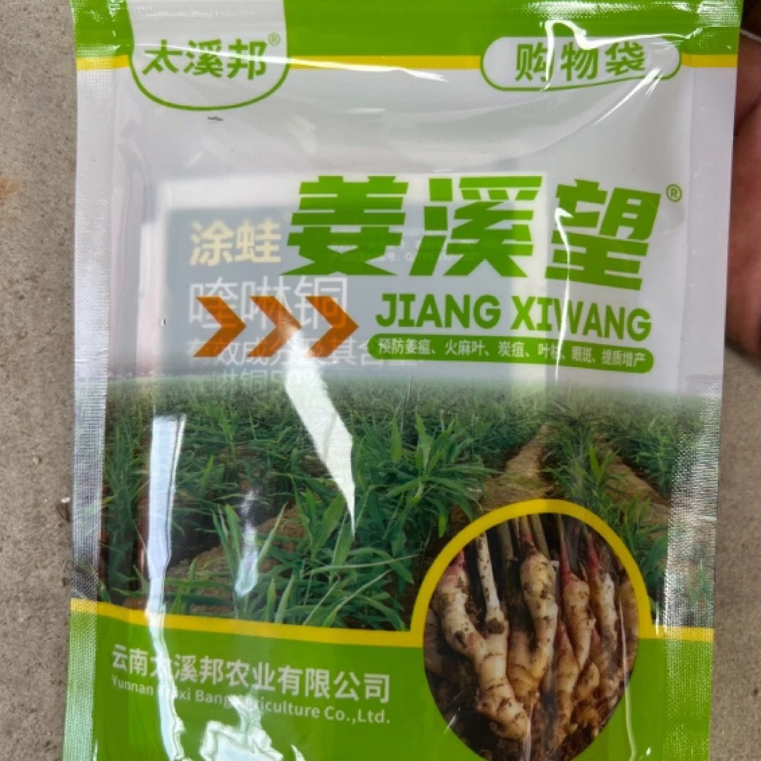 姜溪望。预防姜瘟 茎基腐 眼斑病 百星病 增产 五颗苗后就用它