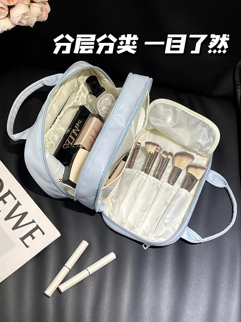 可爱手提便携式化妆包女分区防水旅行收纳外出携带轻奢高级洗漱包
