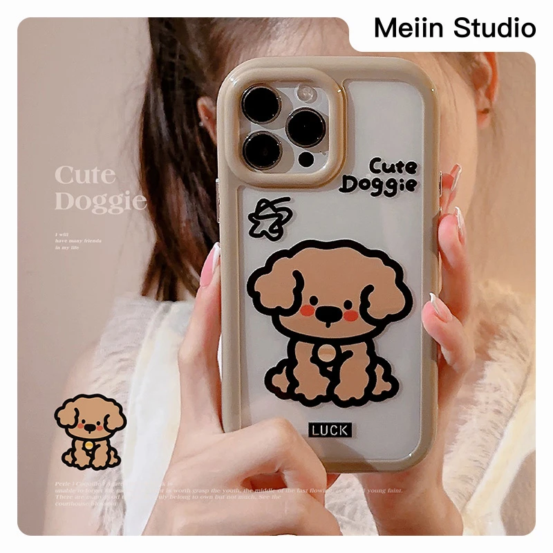 【Meiin Studio】呆坐铃铛狗｜苹果系列通用狗狗防摔卡通ins可爱全包