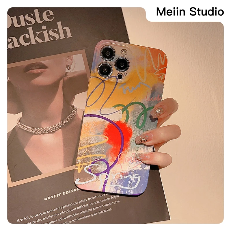 【Meiin Studio】喷绘涂鸦｜苹果华为mate60通用ins小众创意全包艺术