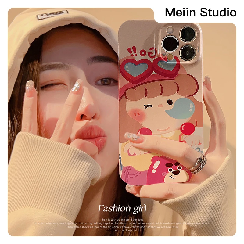 【Meiin Studio】机车女孩｜苹果华为mate60通用全包可爱少女ins创意