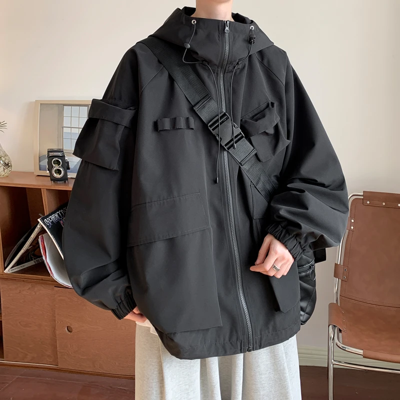 2023秋冬季新款高档潮牌男生夹克青少年学生休闲百搭宽松情侣外套