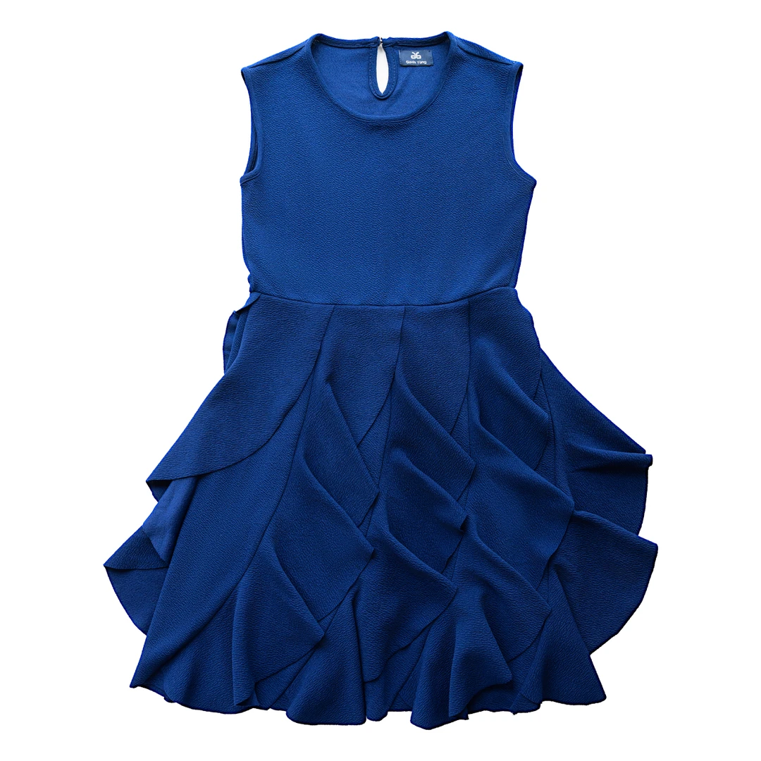 #GY508 夏季新款女童2024纯色女童洋气时尚公主裙公主连体设计感