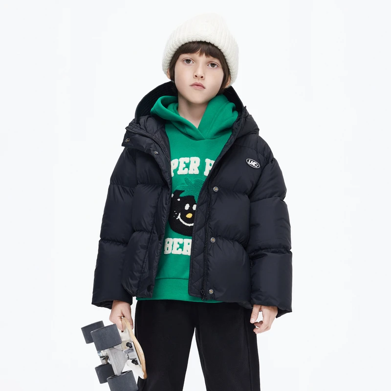 littlemoco童装冬季男女童蓄热保暖外套短款羽绒服#KBC4EINT16