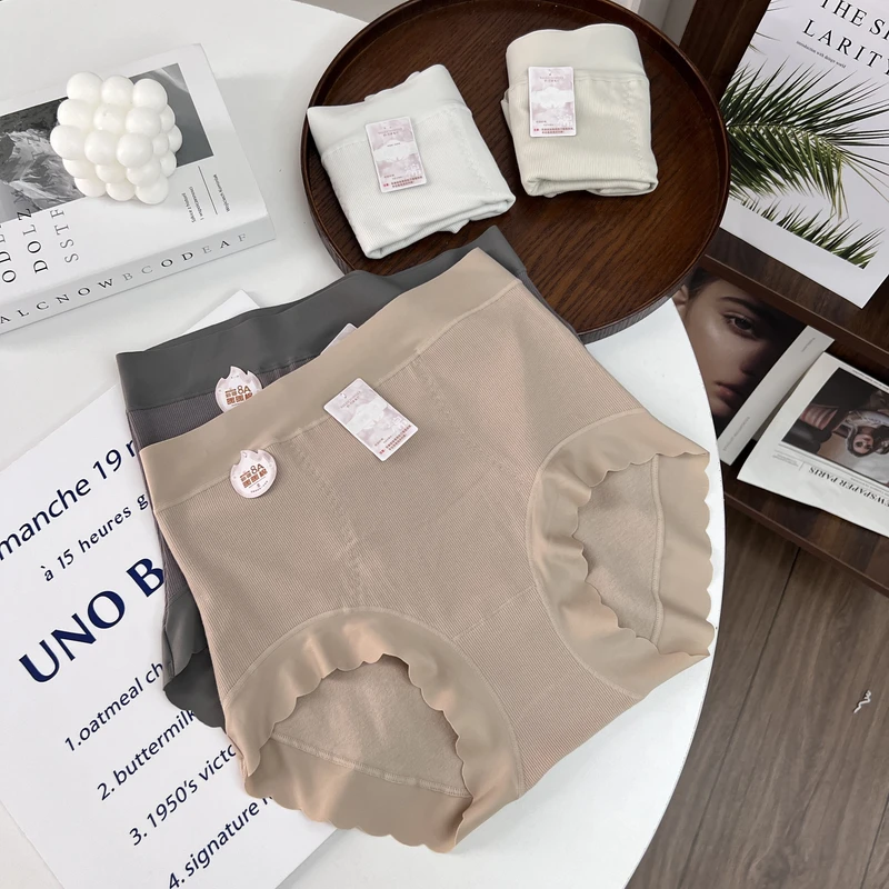 90-145斤3条装8A新疆暖暖棉女士内裤高腰加长裆柔软轻塑底裤6105