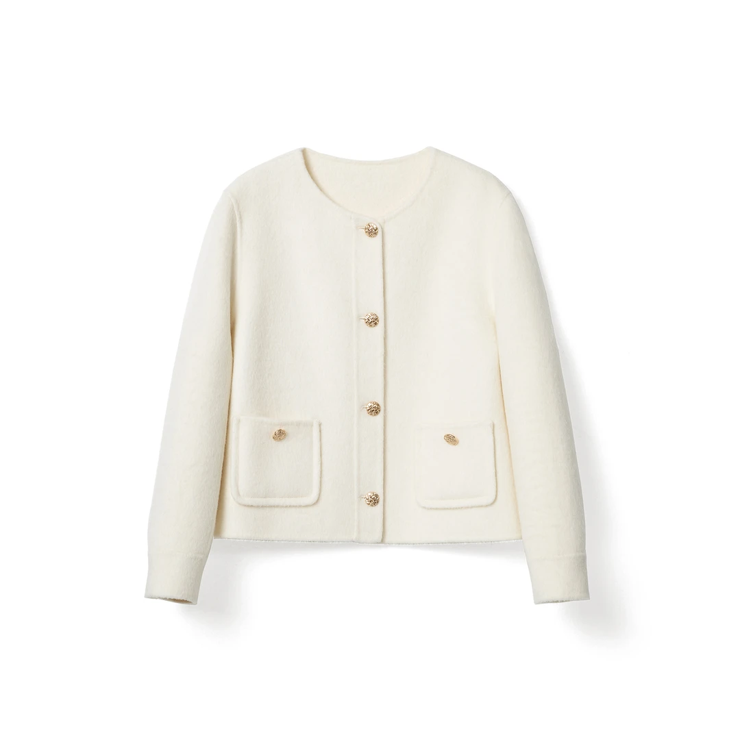 【叶可可专享】 苏力贝贝羊驼长毛+ 兔毛+绵羊毛 大衣外套TU2249