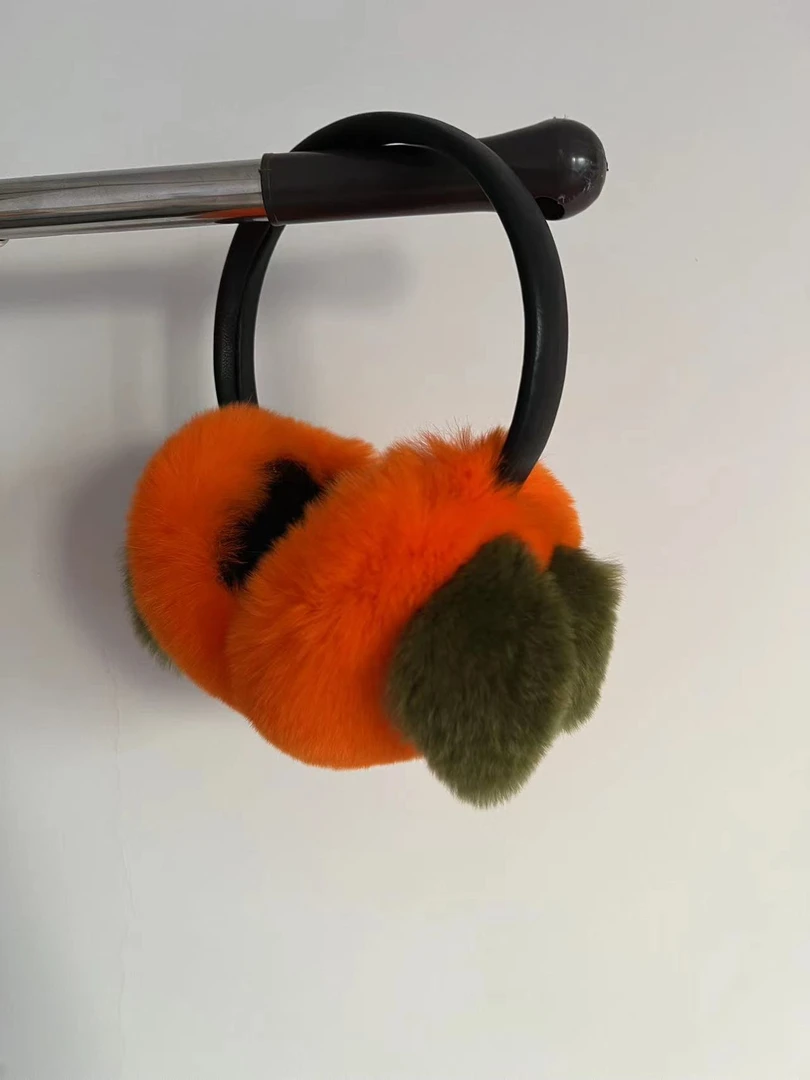 2023新款秋冬时尚百搭獭兔毛护耳