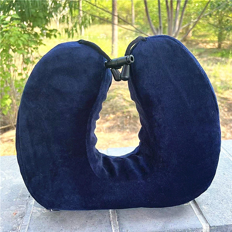 颈枕贝德旅行颈枕u型枕头高回弹记忆棉便携天鹅绒旅行旅游护颈枕