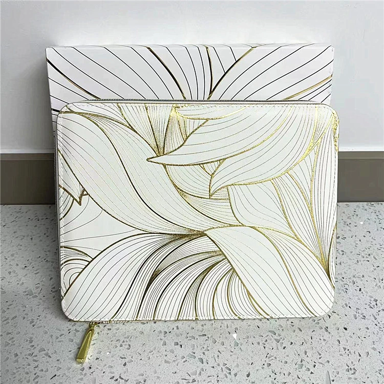 新款白金奢宠系列花纹便携时尚简约化妆包烫金纹路多用途收纳包