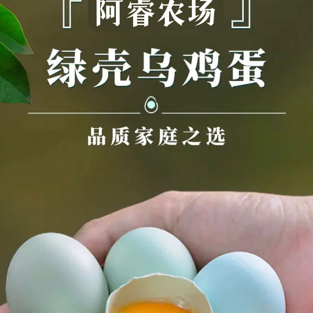 【阿睿农场】散养土鸡蛋营养新鲜土鸡蛋散养鸡蛋农家绿壳鲜美鸡蛋