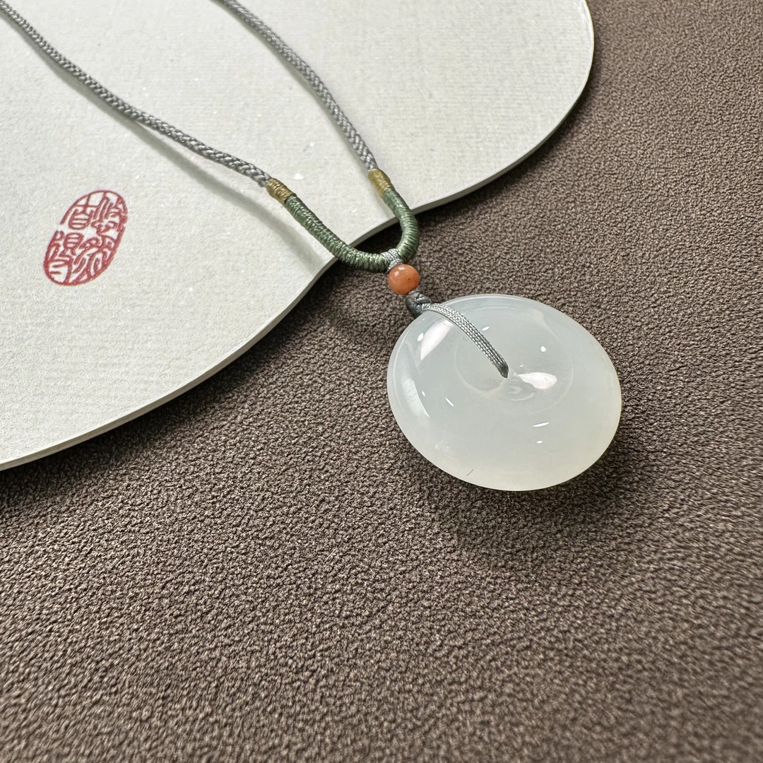 【喻囍】和田玉吊坠白玉平安扣玉坠时尚百搭男女（多样性发一件）