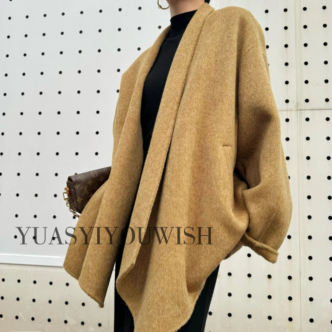 [X Y]|“橙黄橘绿时”重磅奢牌羊毛牦牛绒混纺廓形外套
