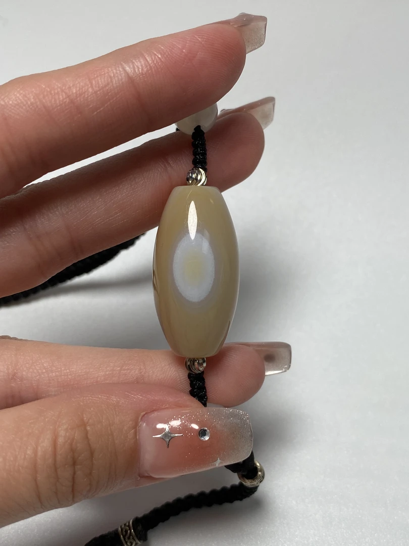 原矿巴玉海玉玛瑙珠天然线条象形缠丝玛瑙 尺寸29/15.5