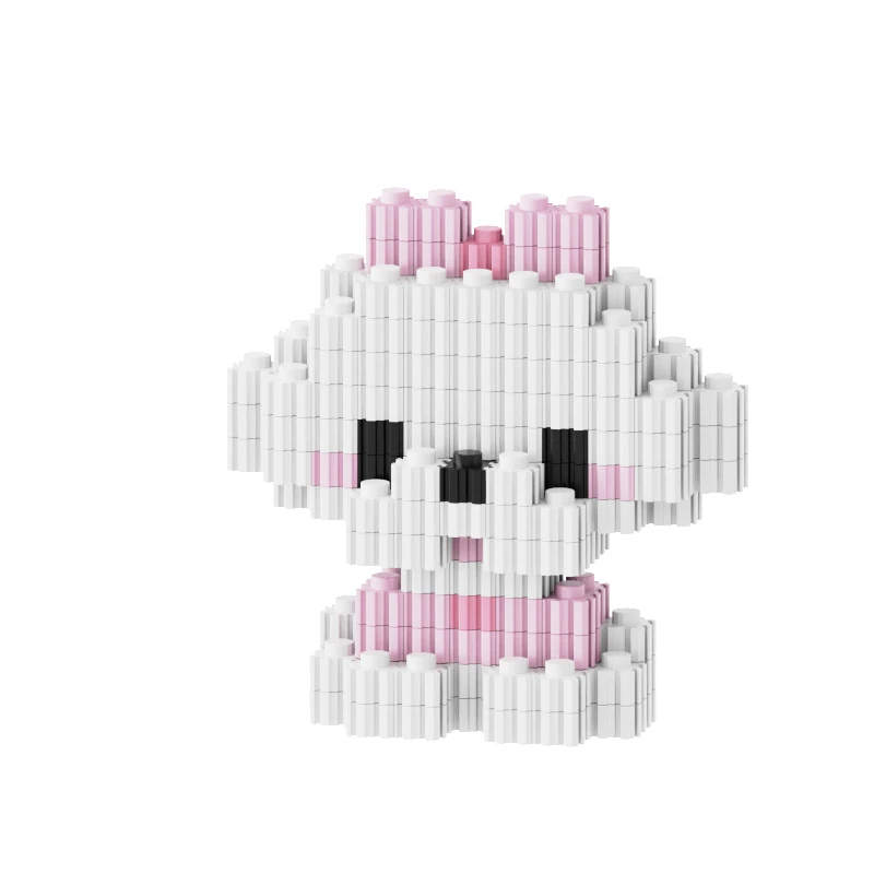 可爱盲盒小猫小狗卡通益智积木玩具