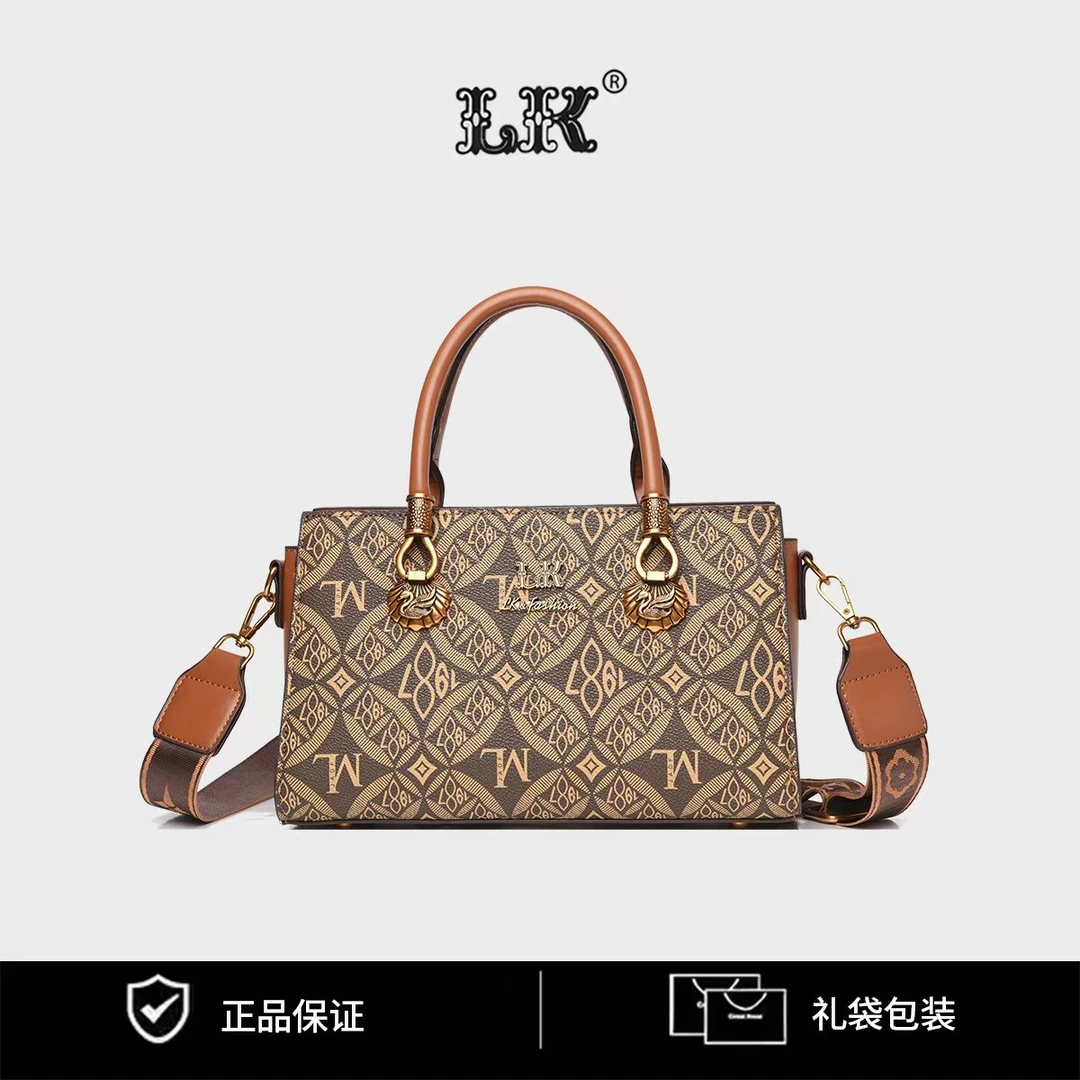 【30*11*18】复古单肩斜挎包休闲手提包时尚百搭气质161-1987棕