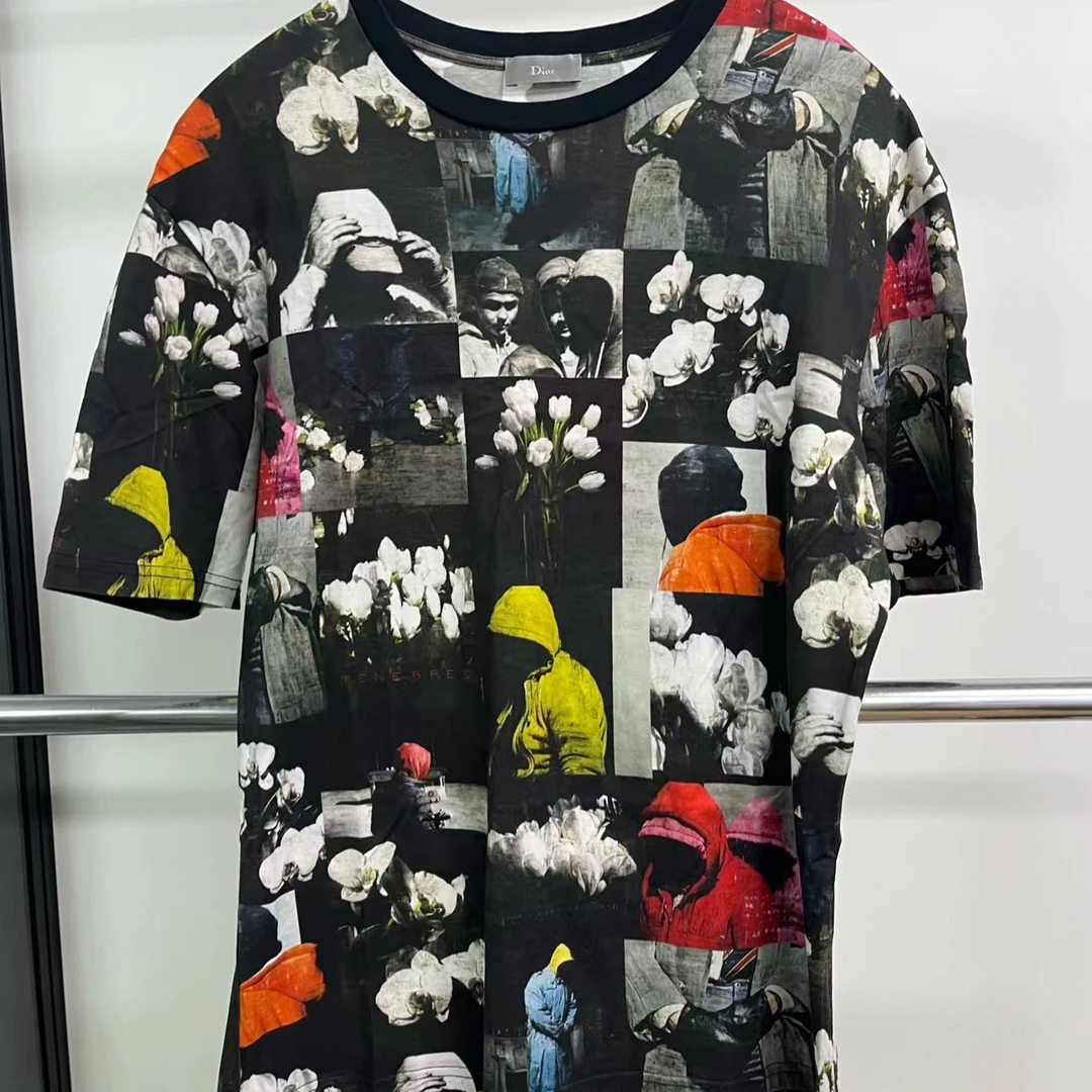 FS038/Dior/拼图花色短袖