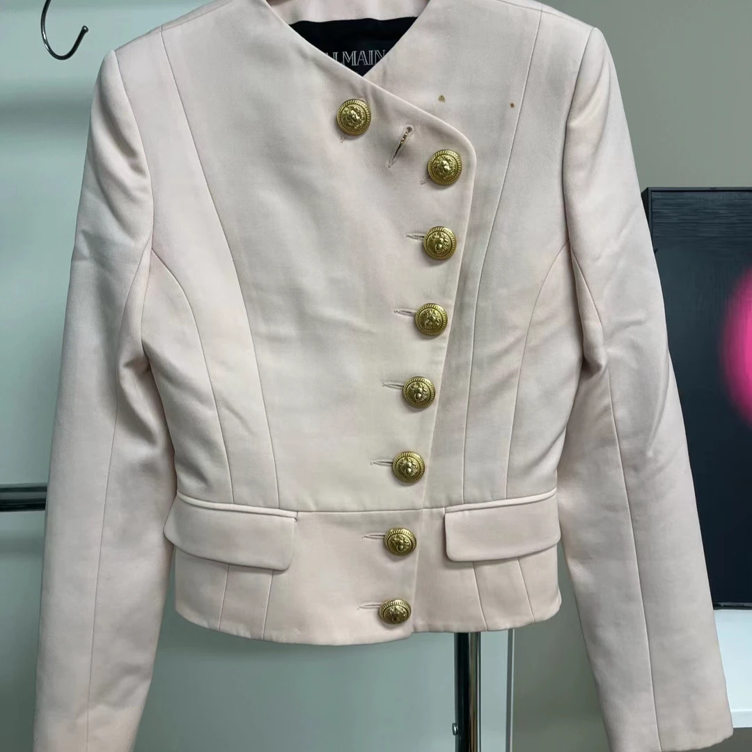 FS027/巴尔曼/粉色短款西装外套