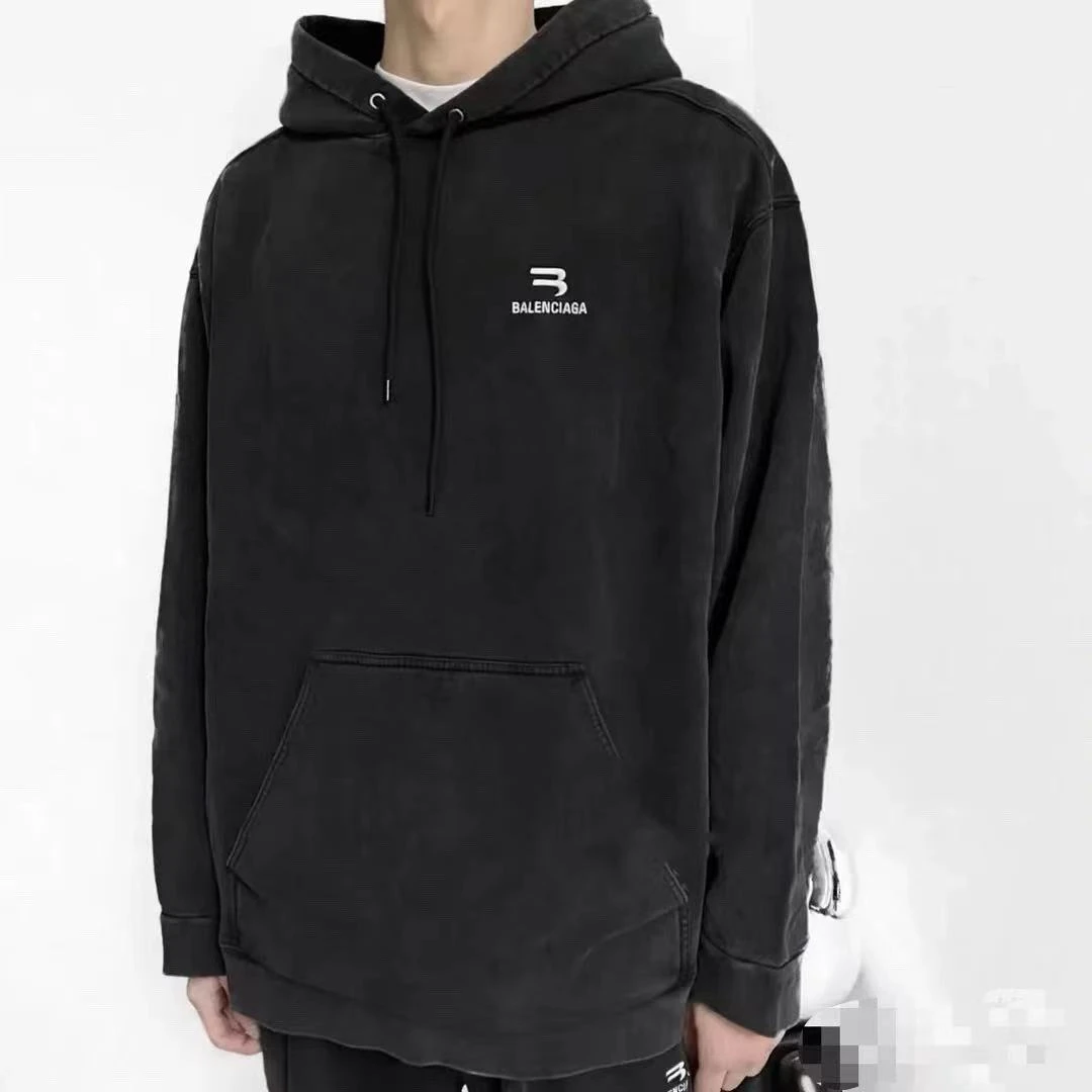 FS004/黑色水洗卫衣