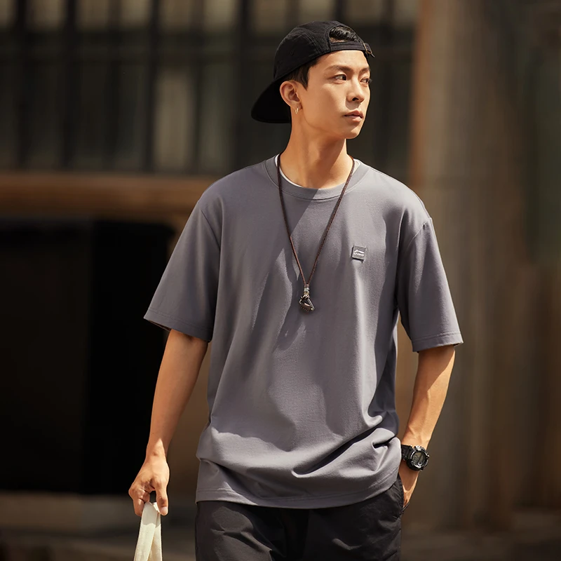李宁舒适耐洗短袖T恤情侣款2024新款男女同款上衣运动服AHST561
