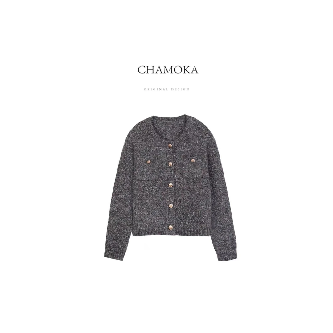 【豆豆香】精选轻奢百搭显瘦红宝石豆豆香针织外套L792