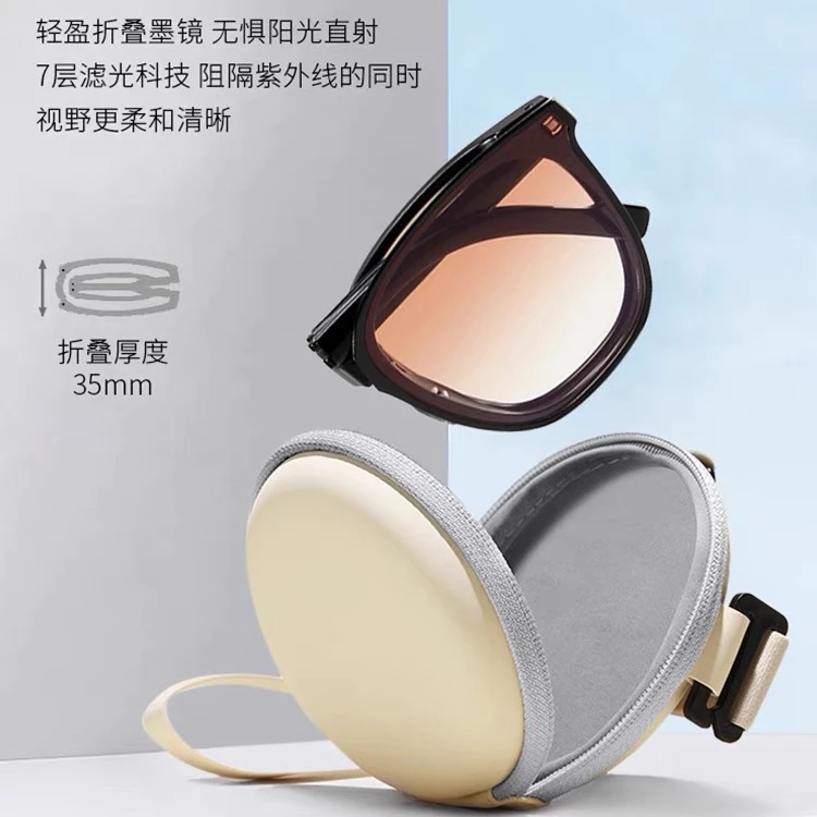 折叠墨镜女大框拍照户外旅游太阳眼镜轻便开车防晒防紫外线太阳镜