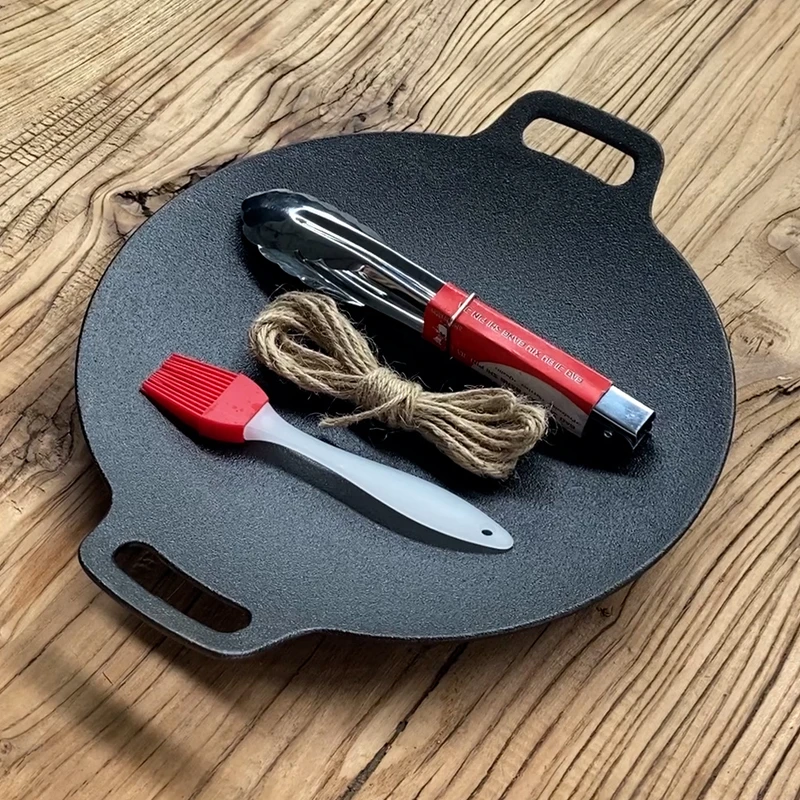 福之味铸铁烤肉锅烤盘煎锅无涂层不易粘锅