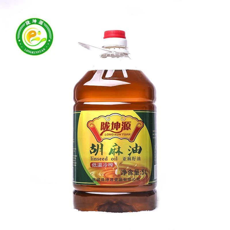 甘肃胡麻油亚麻籽食用油健康好油5L