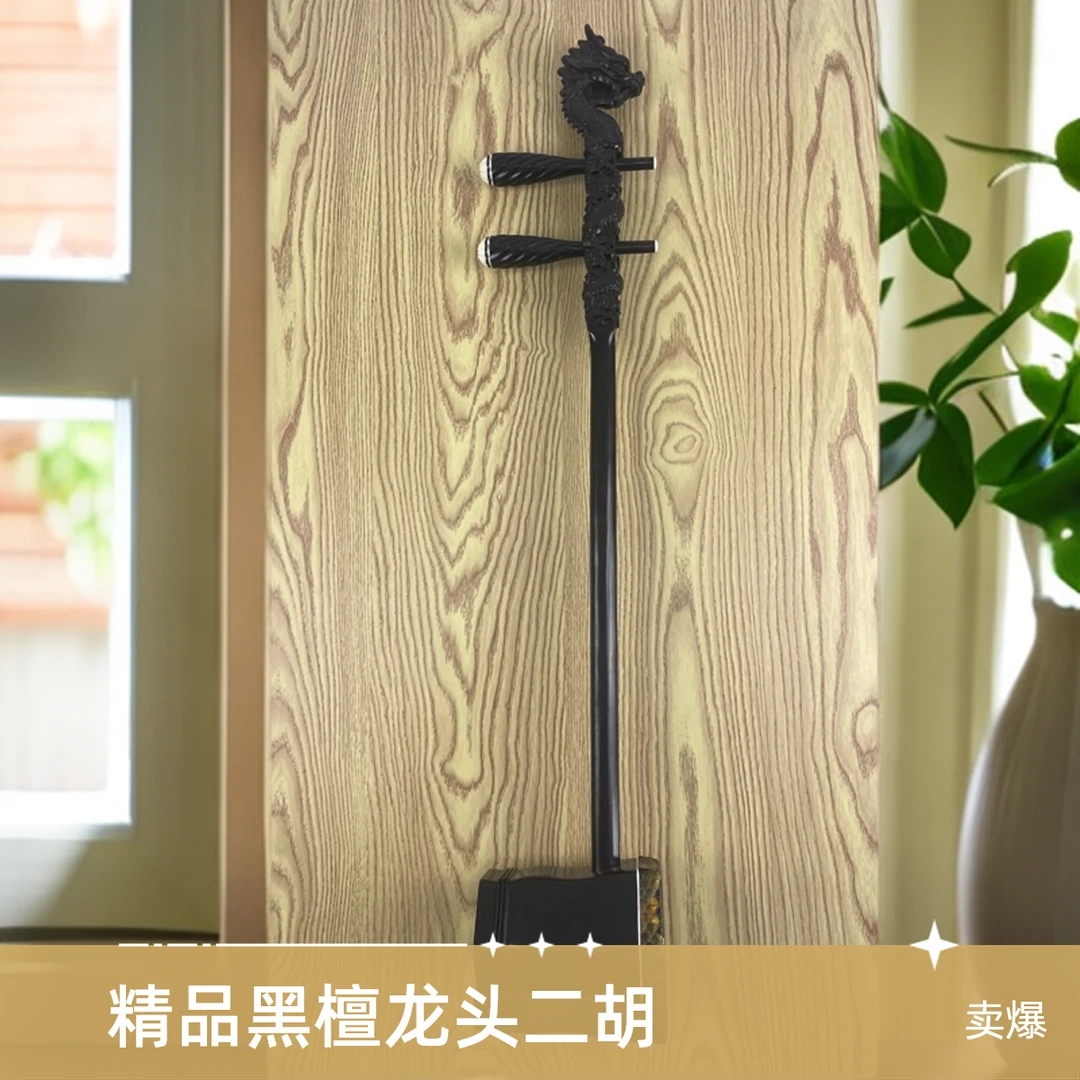 龙头黑檀二胡精品专业演奏二胡全套配件