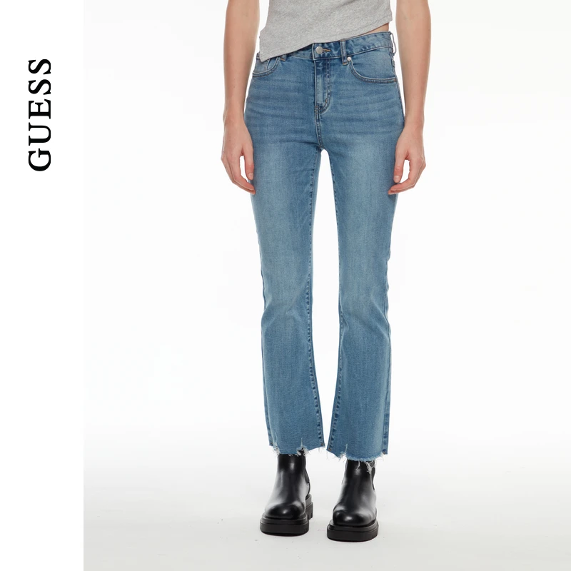 GUESS  女士休闲时尚水洗百搭直筒牛仔裤-Q4PA91D51V0