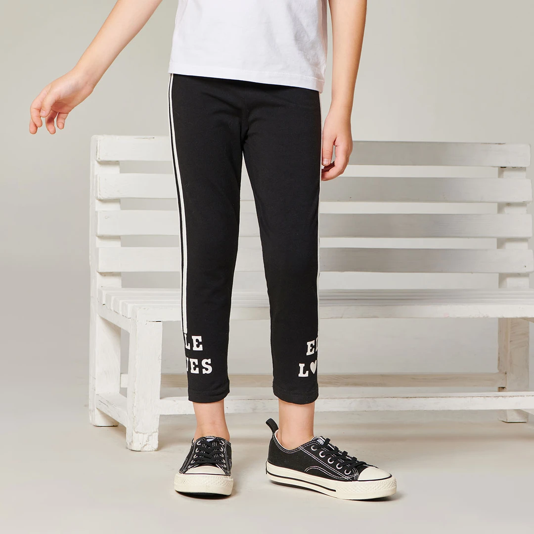 女童运动打底长裤儿童春秋休闲夏季薄款修身中大童弹力外穿