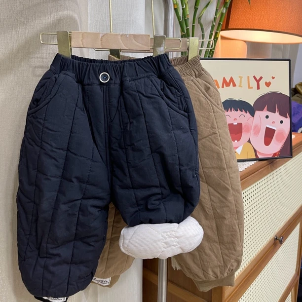 【哈哈家童装】森系复古～三层加厚儿童韩系棉裤