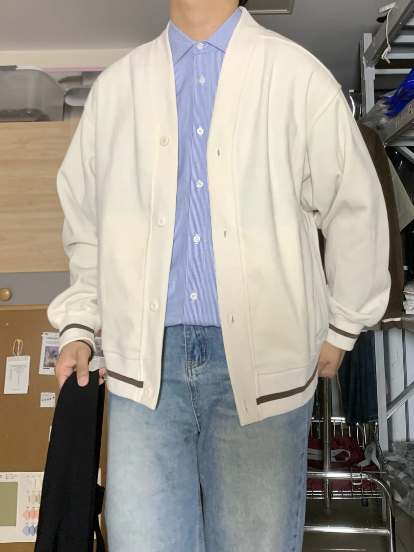 AOKIKO韩版420克灯芯绒长袖宽松开衬外套保暖秋冬百搭男女同款