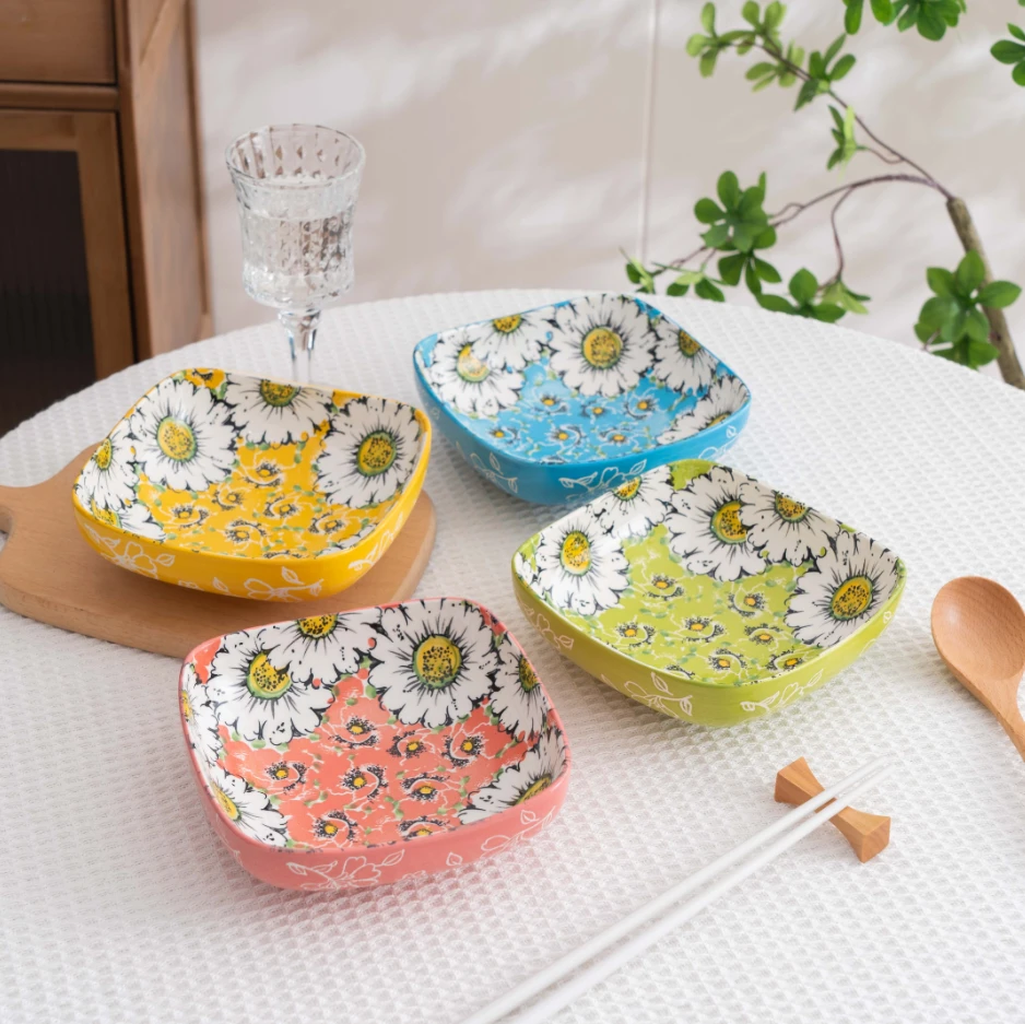 【SILESIA/出口原单】隔离海洋-5.8寸四方深碟（4色）