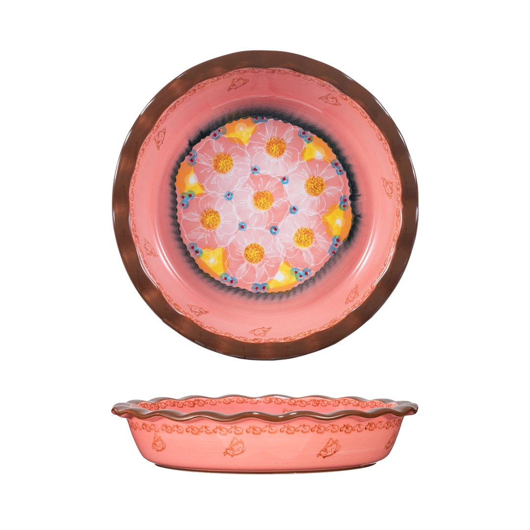 【泡芙专属】西里西亚樱花雪月-10.5寸派盘/大心形碟ys