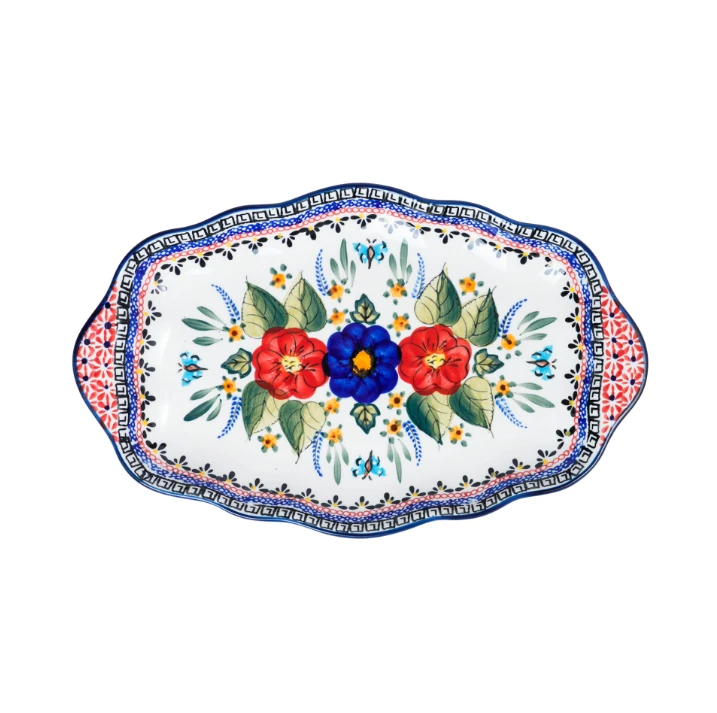 【SILESIA/出口原单】西里西亚（红凤尾）-13英寸鱼盘