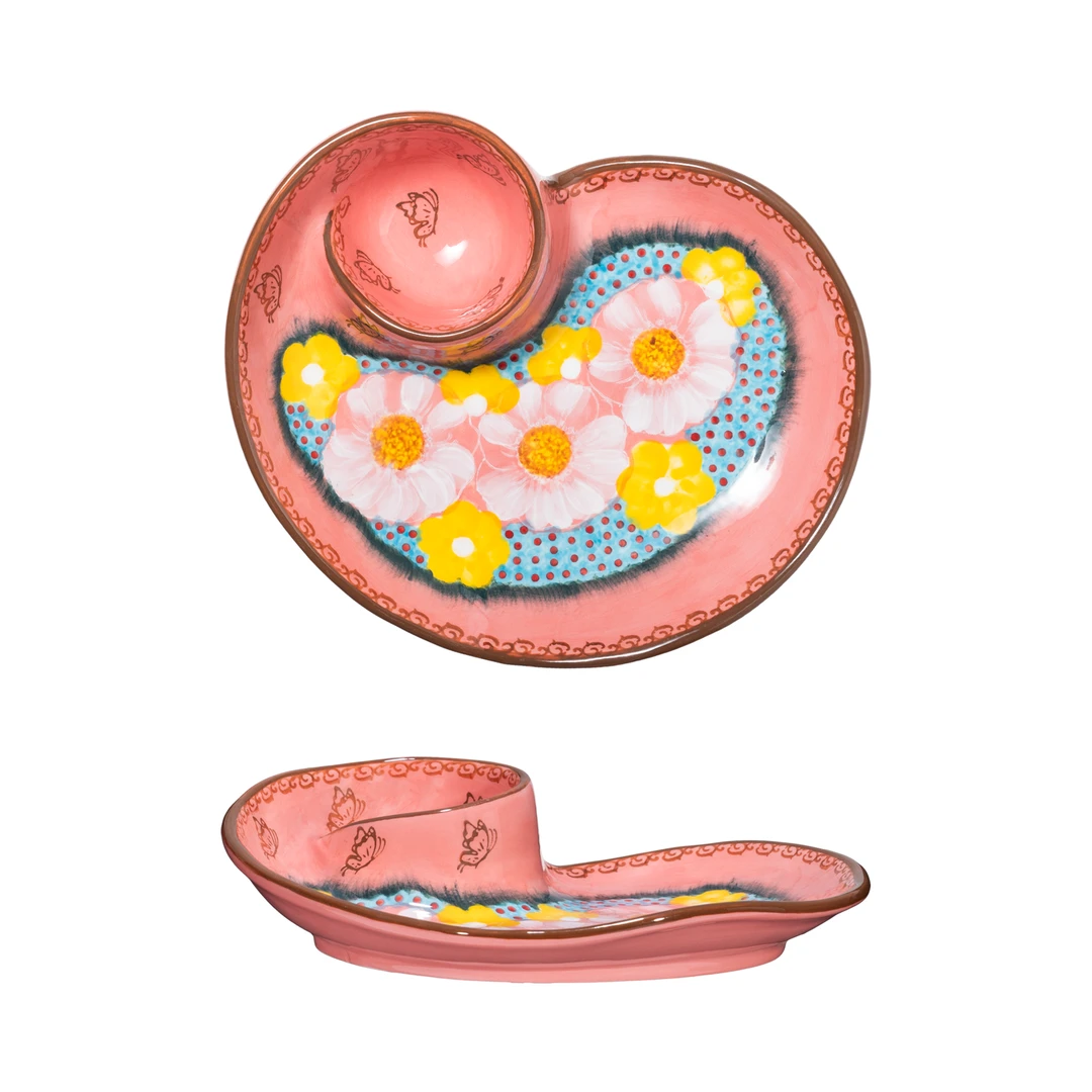 【泡芙专属】西里西亚樱花雪月-心型饺子盘