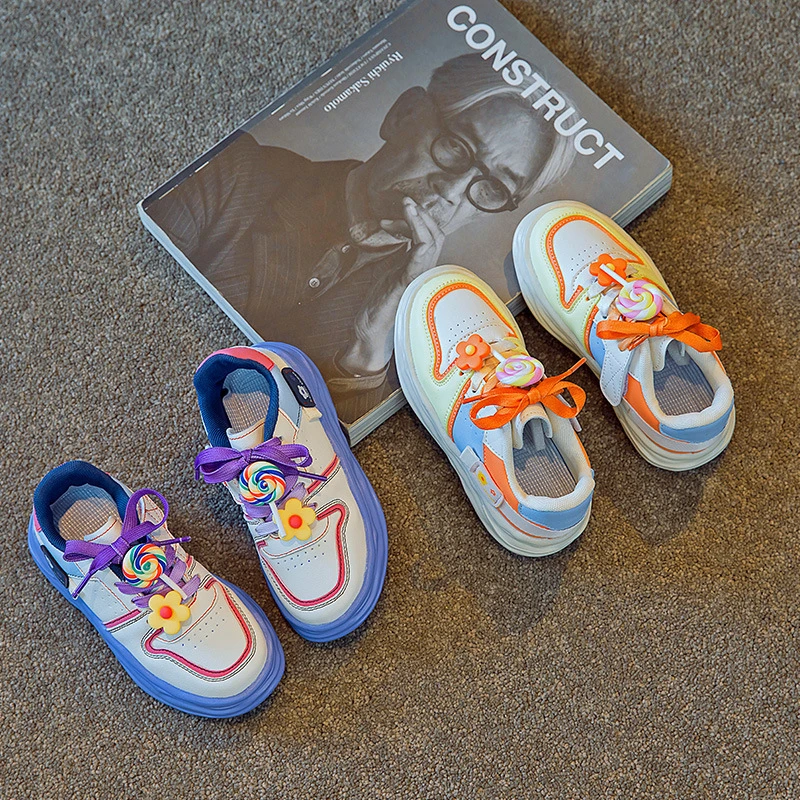 女童男童运动鞋2022秋季新款儿童韩版棒棒糖板鞋休闲透气小白鞋潮
