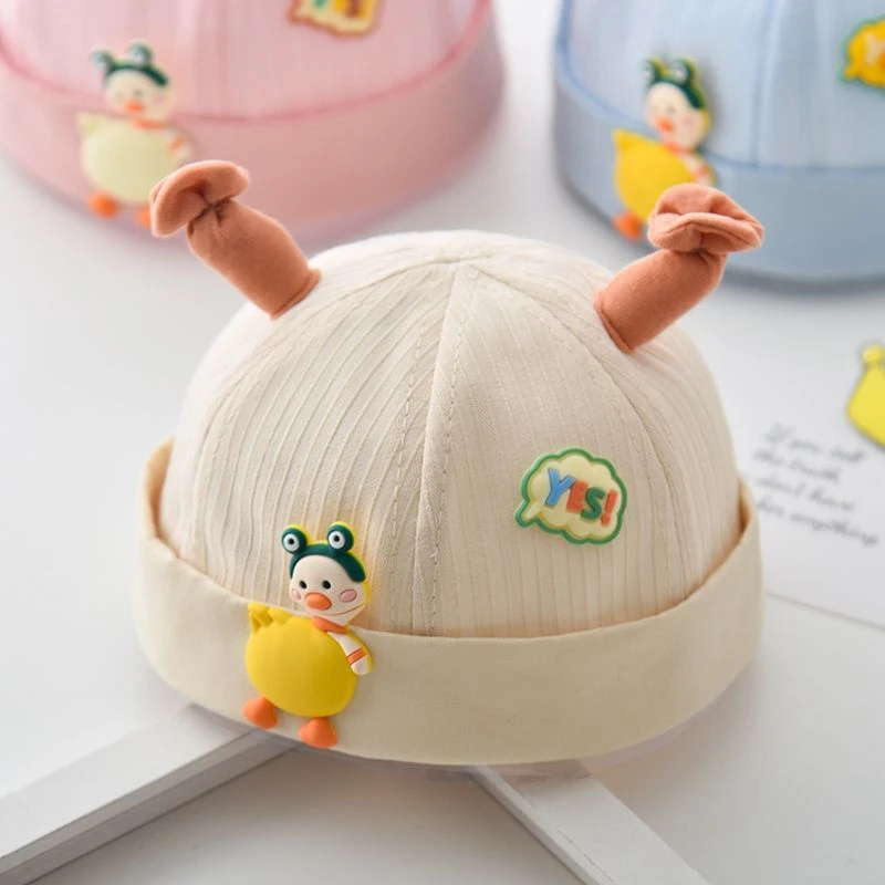 婴儿帽子春秋新款男女宝宝可爱地主帽婴幼儿童夏季薄款超萌瓜皮帽