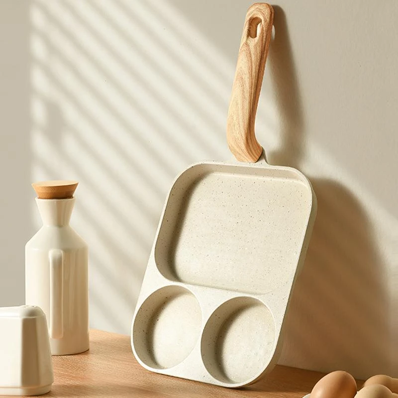 苏泊尔麦饭石培根牛排平底锅家用早餐锅煎蛋神器不粘三合一鸡蛋汉