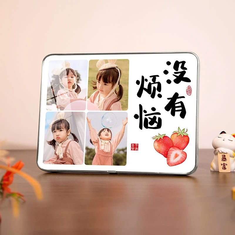 【梦叁月】纪念定制照片相框珍藏宝宝成长相框不褪色影楼水晶摆台