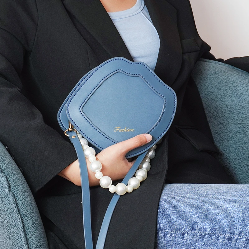 珍珠贝壳真皮手工diy自制材料包法式复古小包包手工礼物