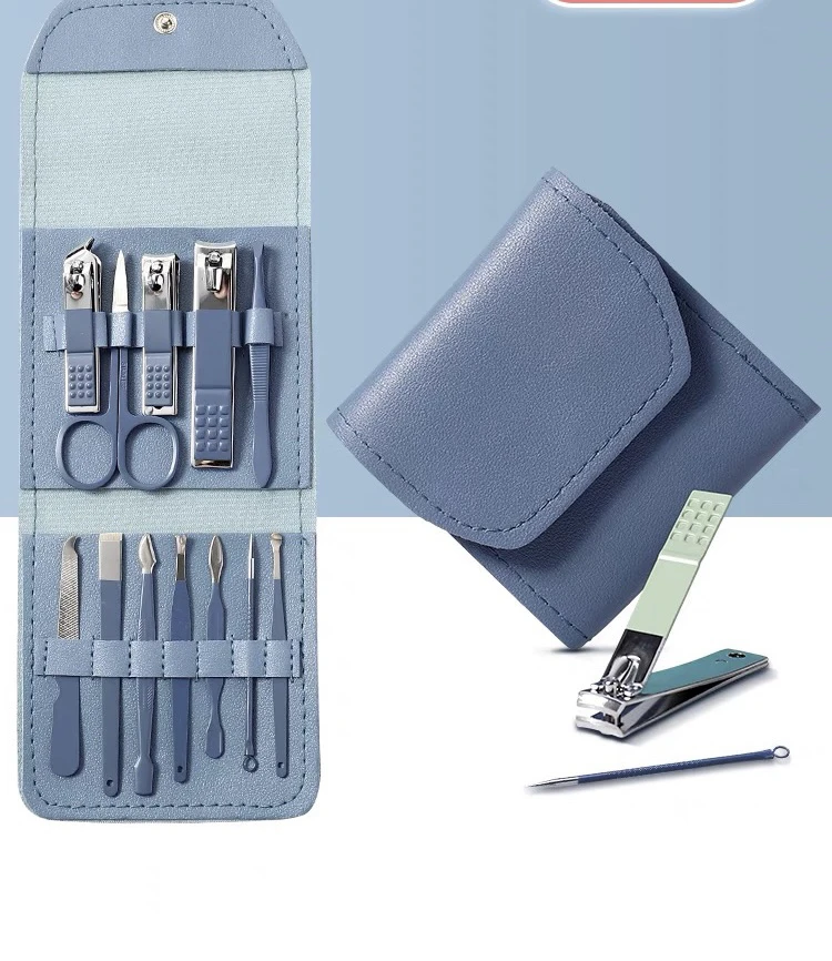 指甲刀套装16件多功能修脚刀家用指甲剪刀鹰嘴指甲钳男女修甲工具