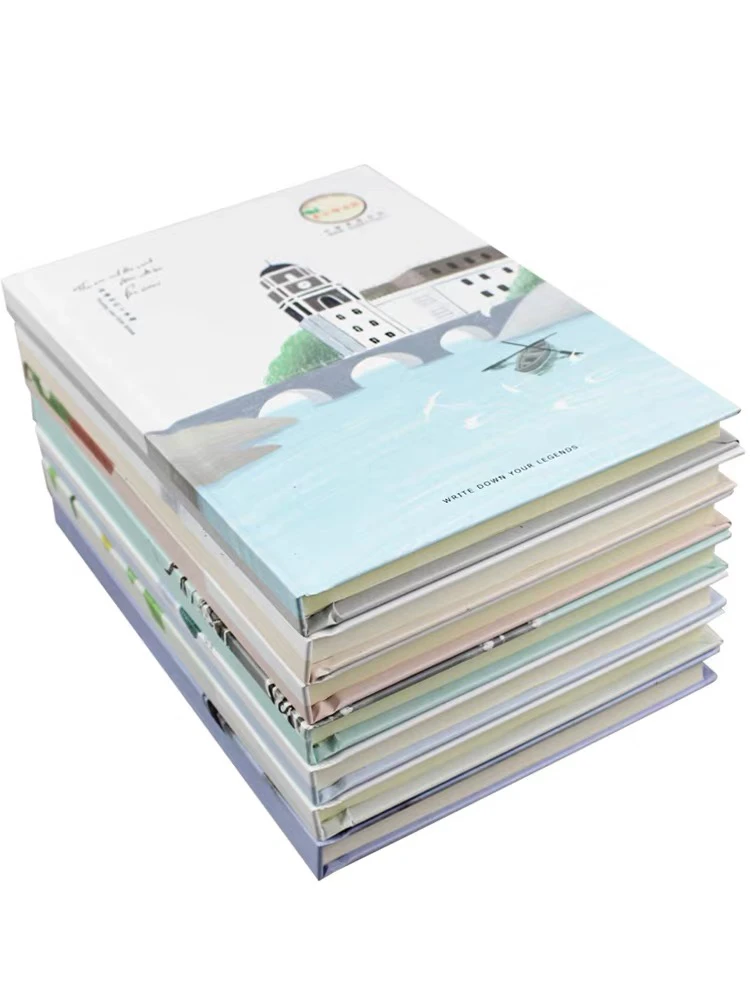 时美文具精装本硬壳笔记本子硬面抄加厚学生文具日记本简约创意