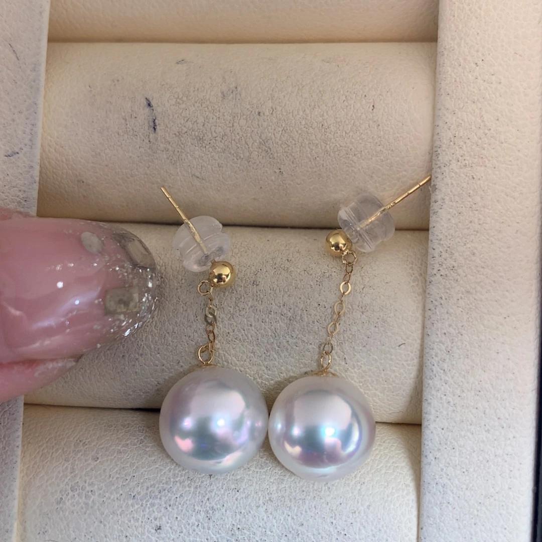 海水珍珠耳饰18K金镶嵌