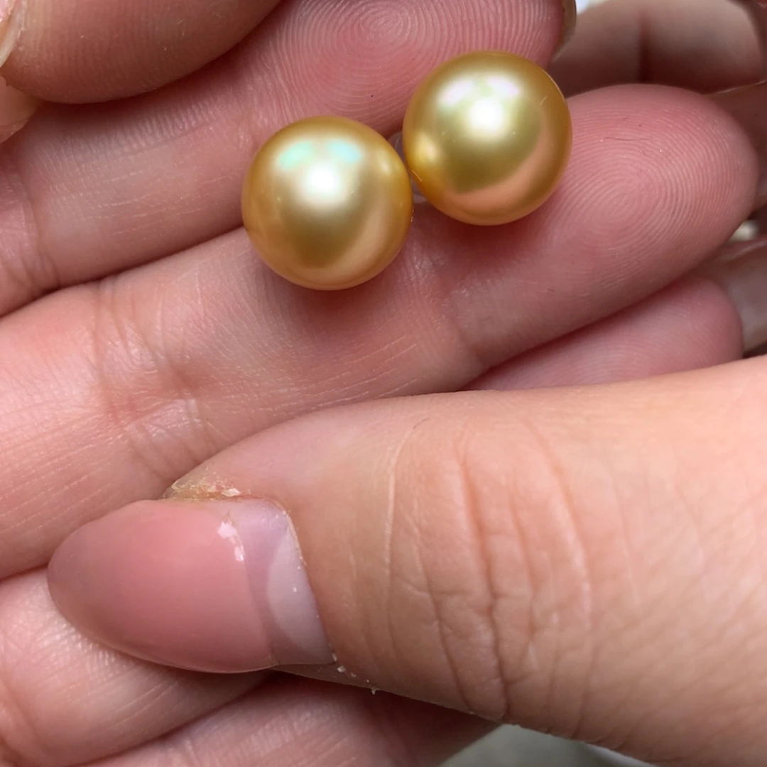 【闪购商品】海水珍珠耳饰18K金镶嵌