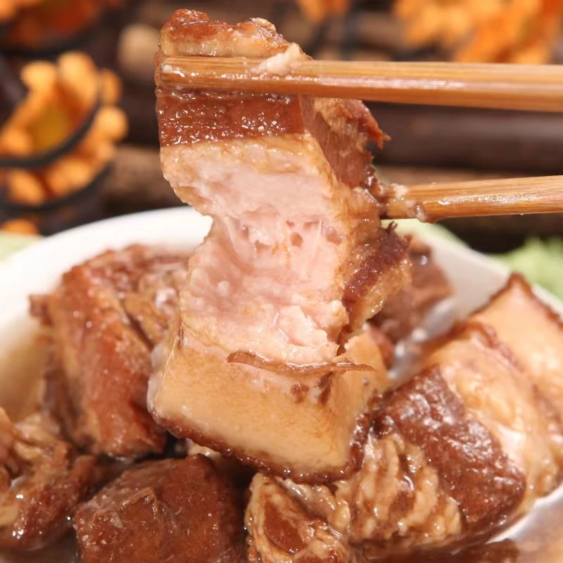 红烧猪肉罐头开盖红烧肉加热多种特色即食方便速食拌饭下饭菜食品