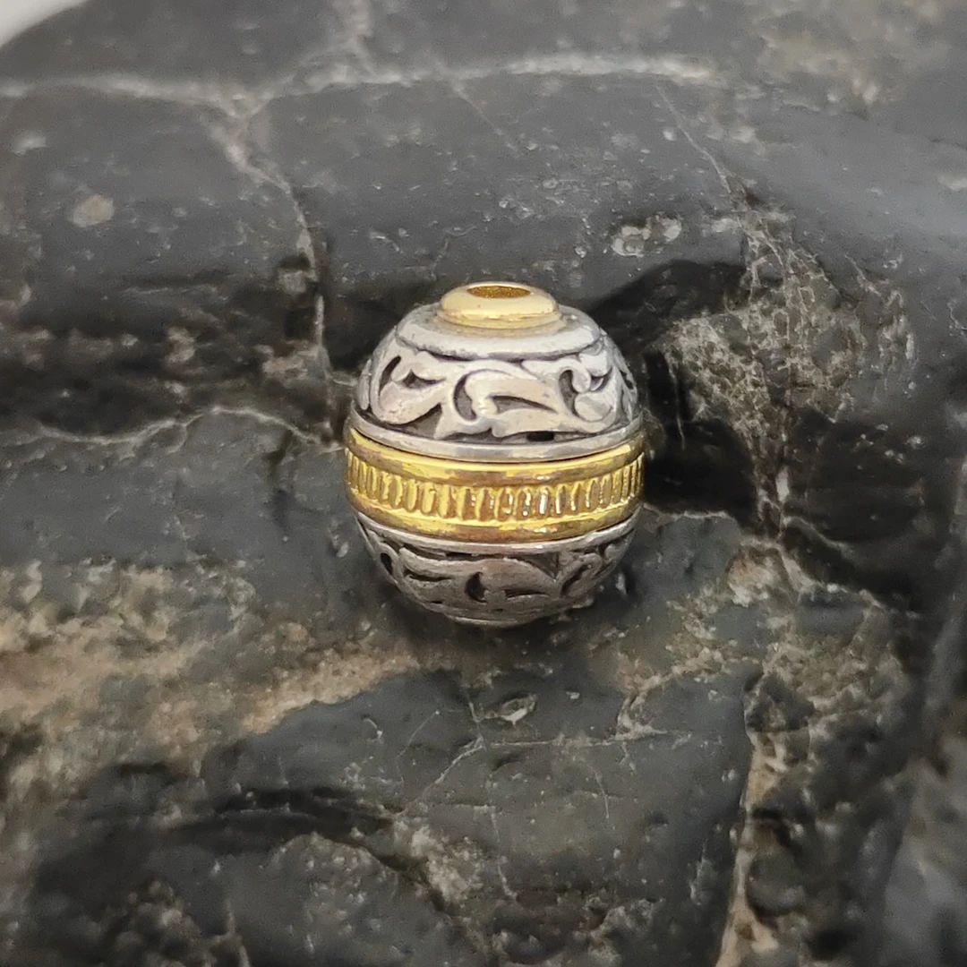 铜吊坠 8K水草蛇骨纹汉堡珠星月猴头老型配珠主珠腰珠