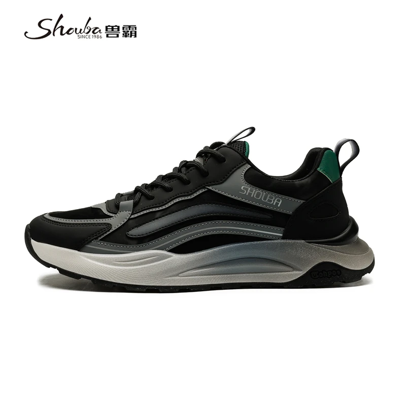 兽霸男鞋秋季百搭新款网面透气休闲鞋跑鞋轻便运动跑步鞋子男潮鞋