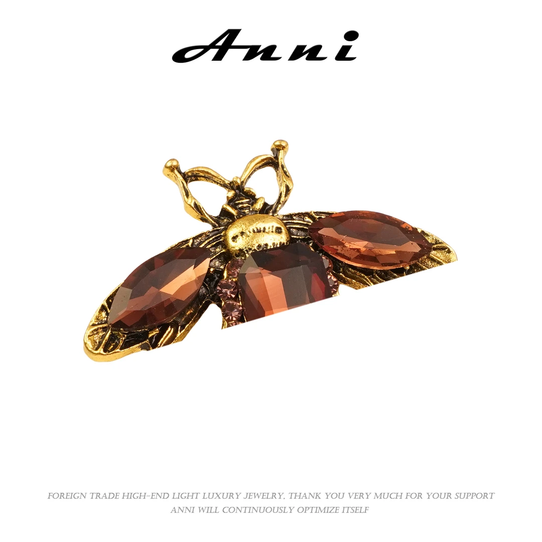 铜合金胸针 Anni轻奢【D1248】时尚百搭小众欧美小香风优雅胸针6